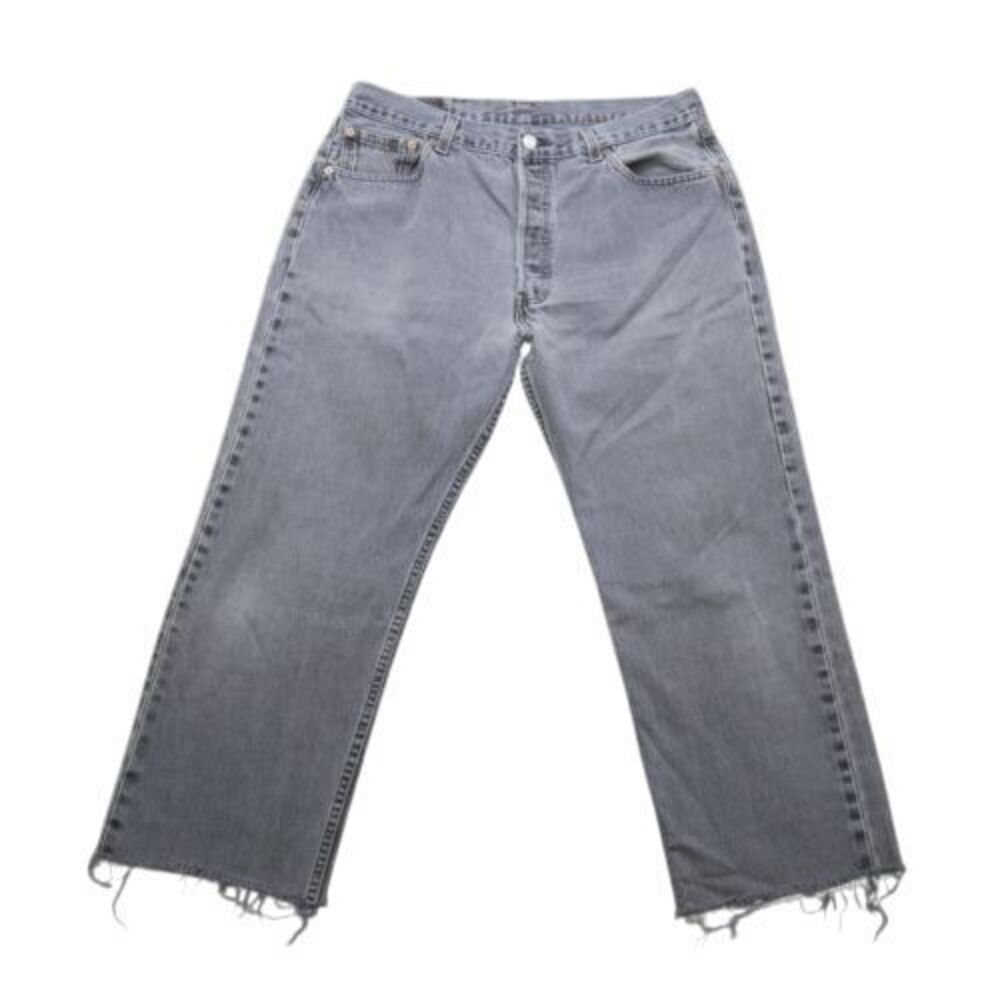 Vtg Levi's‎ 501-0660 Jeans Mens W34 L26 Gray Button Fly Distressed USA Y2K 90s